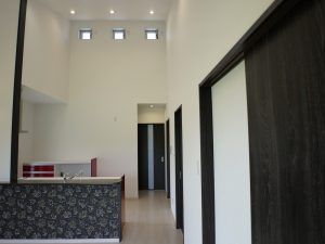 開放感のある平屋のリビング